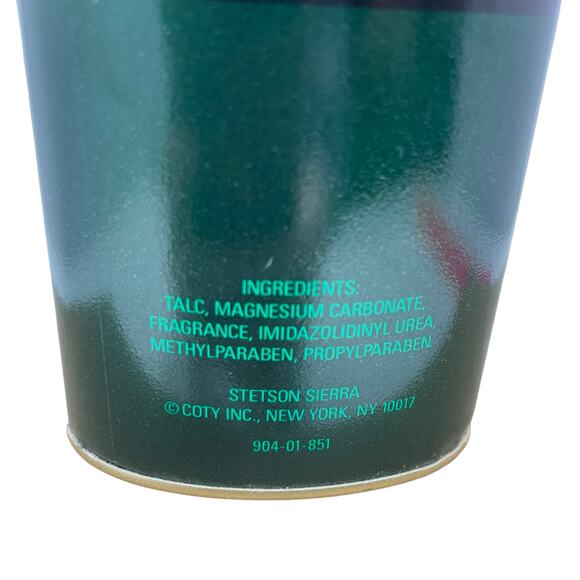 Stetson Sierra Talc 2 Oz. NEW Discontinued Rare NO Box Tin Container Vintage - Picture 5 of 6